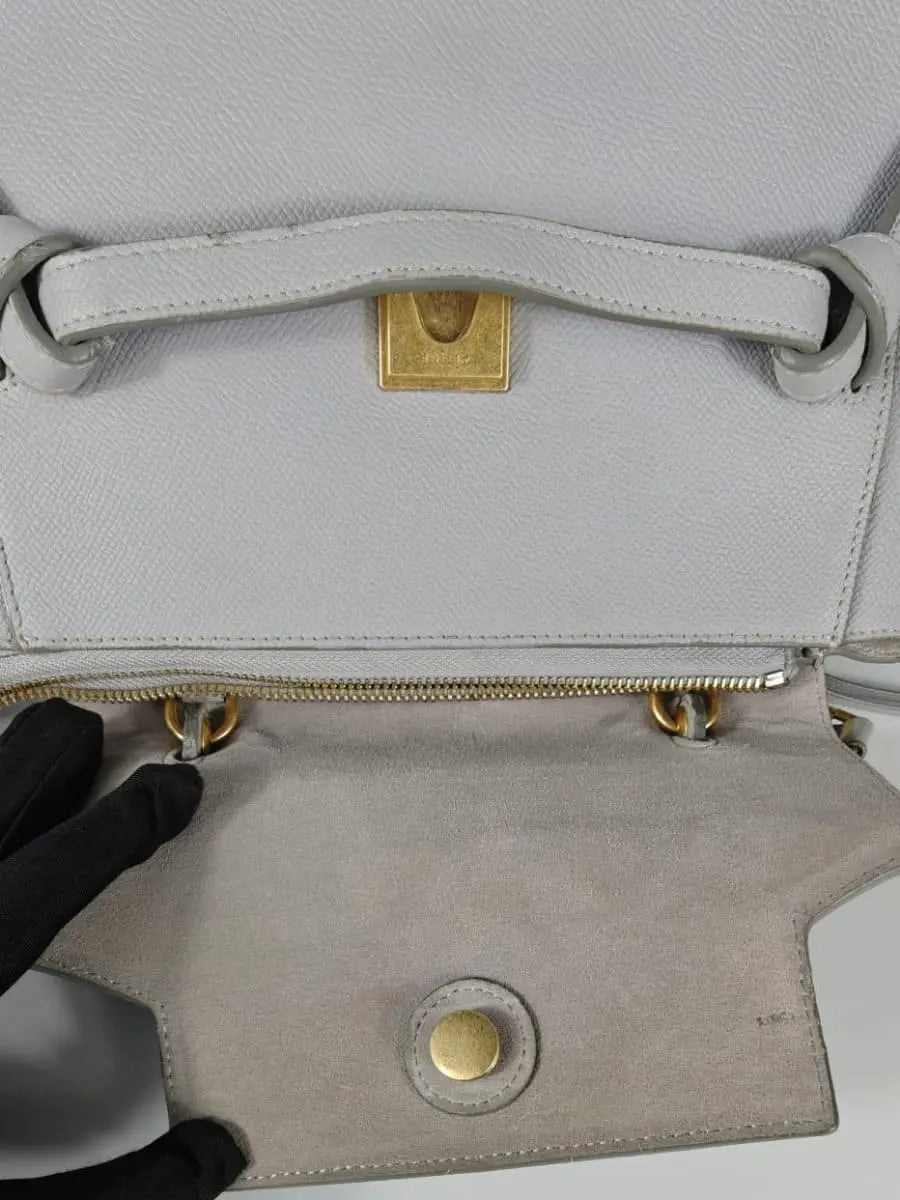 Céline Belt Bag Cuir Gris Clair Sellier Vintage