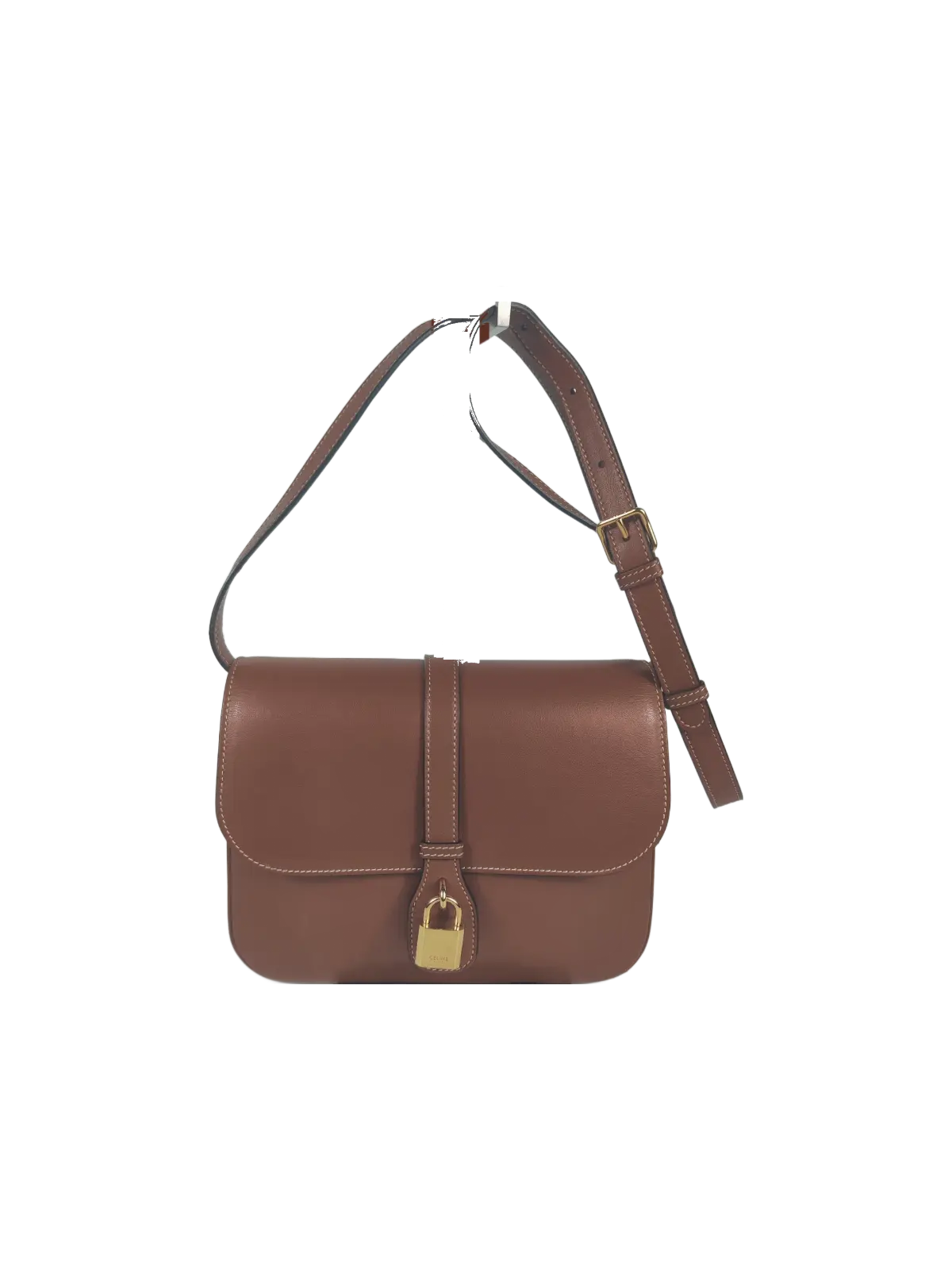 Sac Céline Tabou cuir tan Sellier Vintage