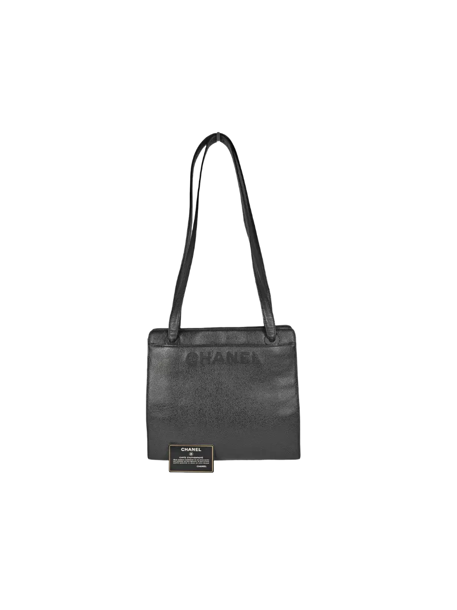 Chanel Shopper Caviar Skin Noir Sellier Vintage
