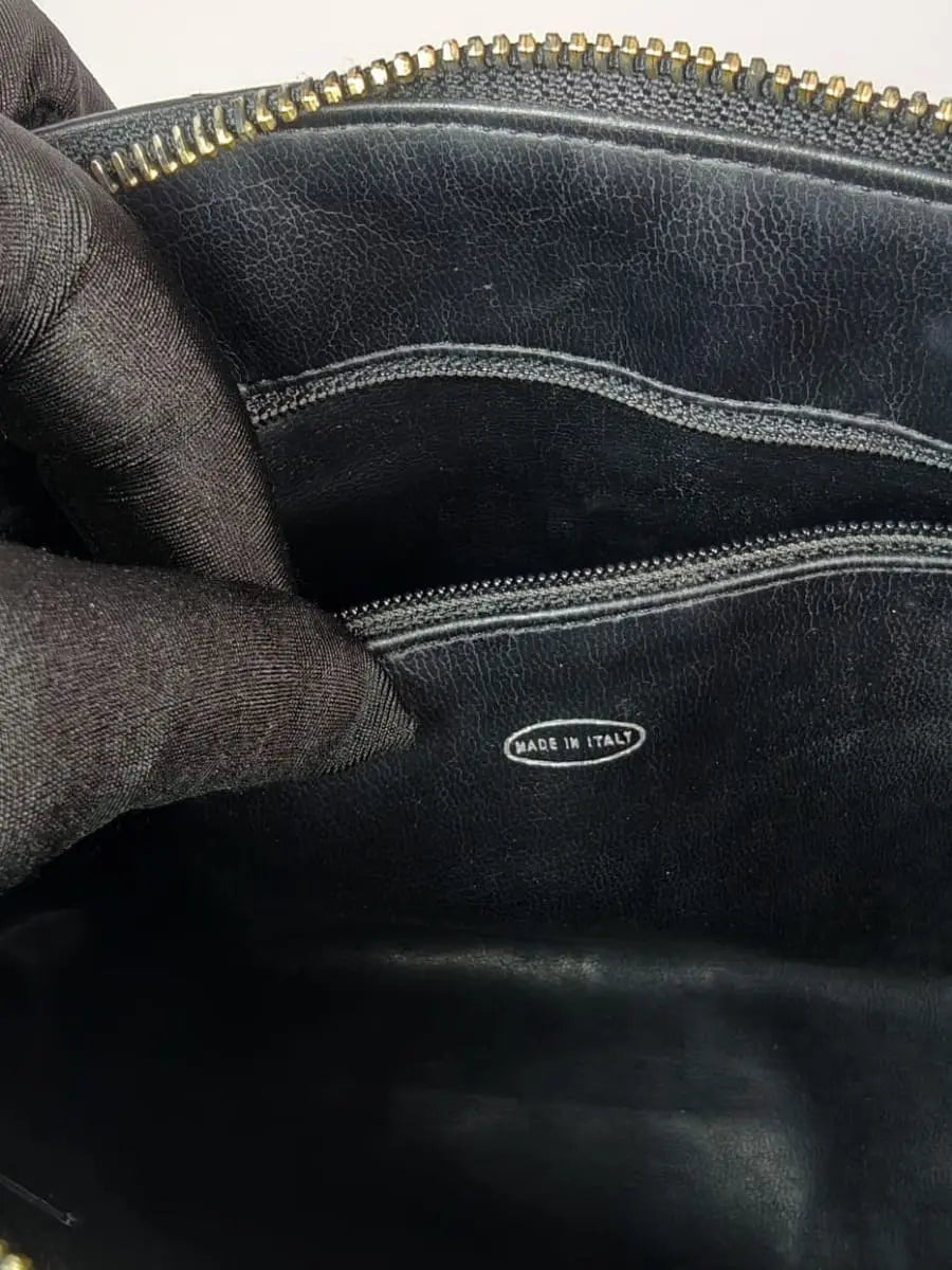 Chanel Sac Porté Épaule Lambskin Noir Sellier Vintage