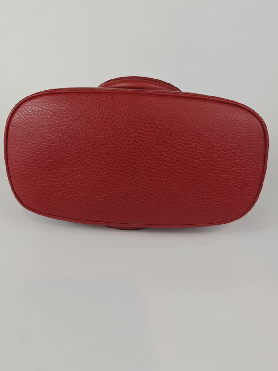 Gucci Dôme Cuir Grainé Rouge Sellier Vintage