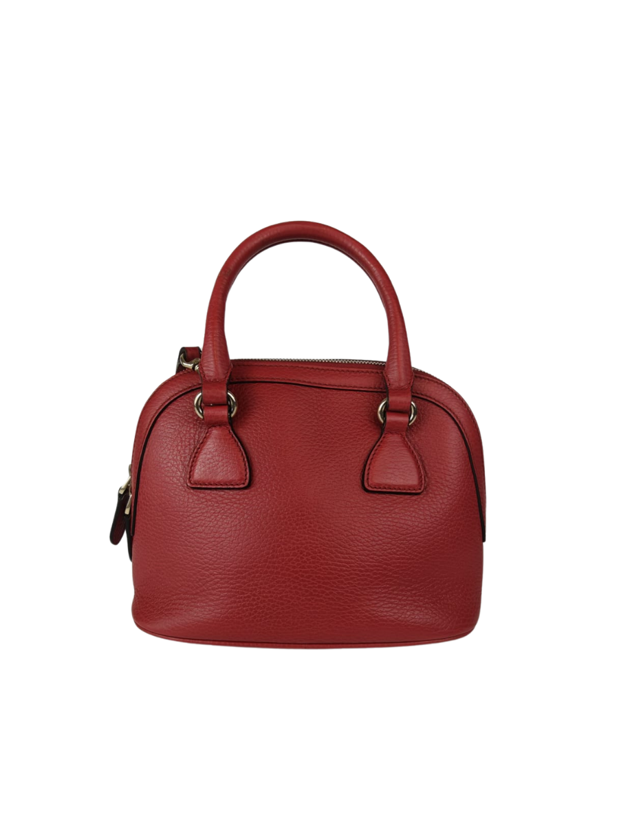 Gucci Dôme Cuir Grainé Rouge Sellier Vintage