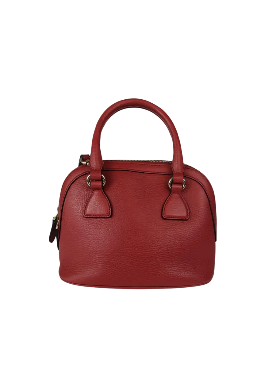 Gucci Dôme Cuir Grainé Rouge Sellier Vintage