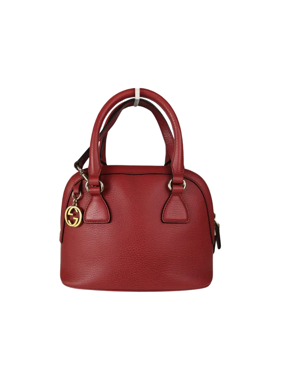 Gucci Dôme Cuir Grainé Rouge Sellier Vintage