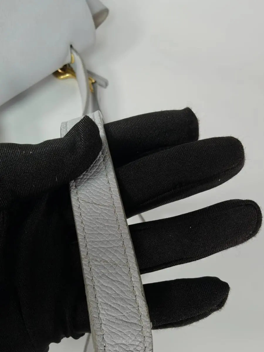 Céline Belt Bag Cuir Gris Clair Sellier Vintage