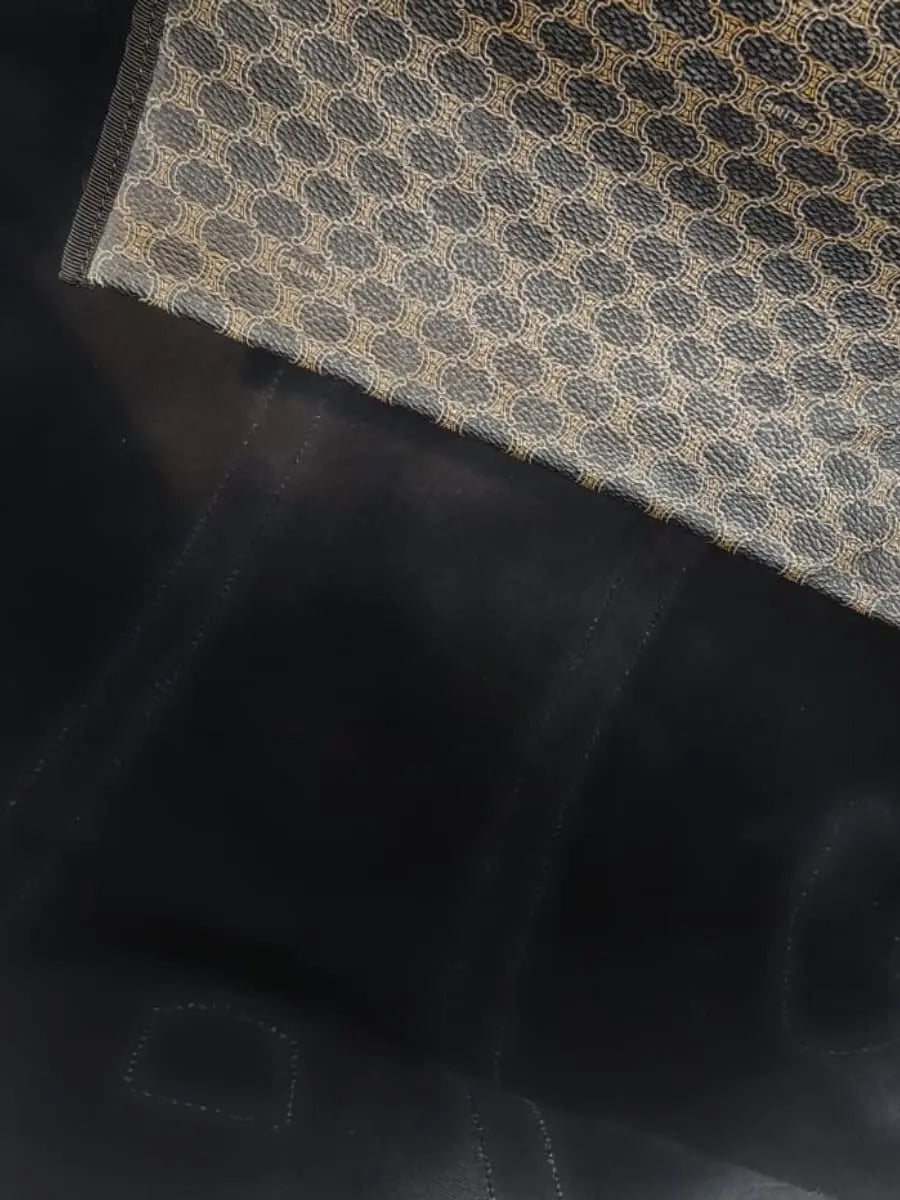 Céline Boston Triomphe Macadam 48H Noir & Marron Sellier Vintage
