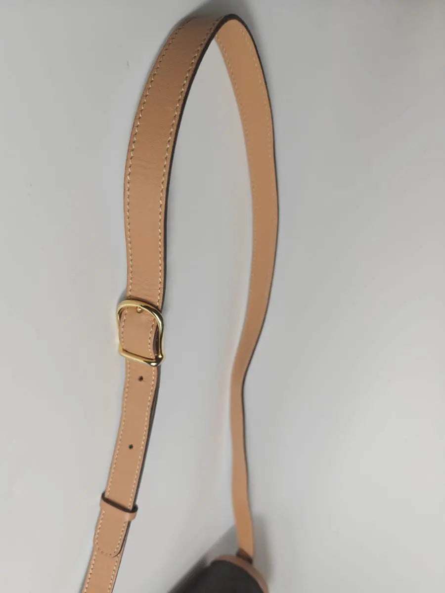 Céline Crossbody Macadam Toile & Cuir Beige Sellier Vintage