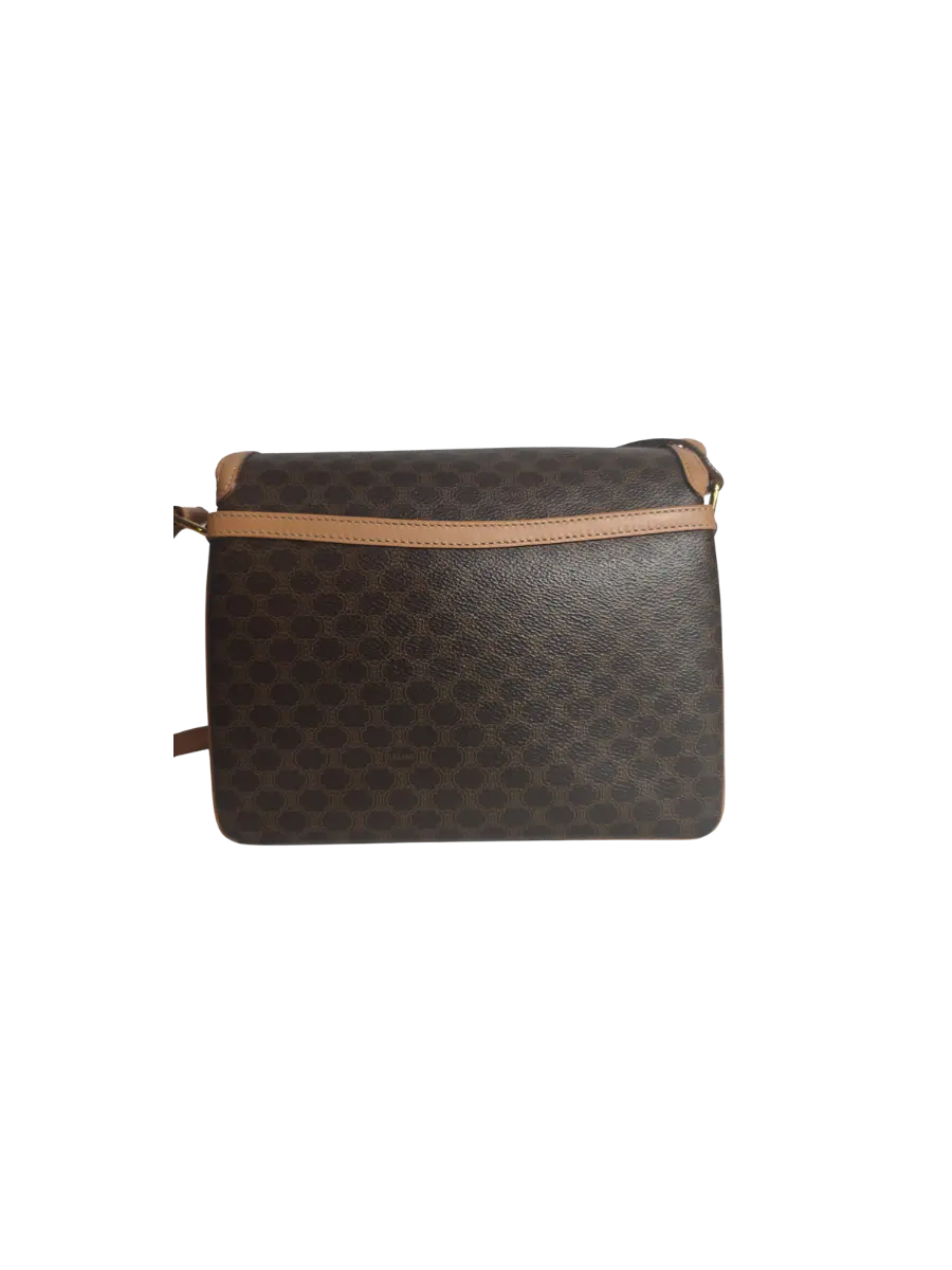 Céline Crossbody Macadam Toile & Cuir Beige Sellier Vintage