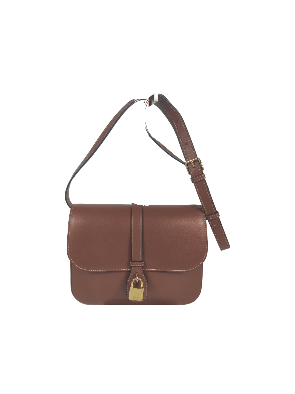 Sac Céline Tabou cuir tan Sellier Vintage