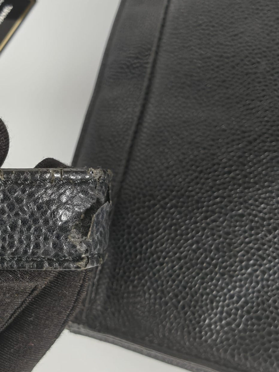 Chanel Shopper Caviar Skin Noir Sellier Vintage