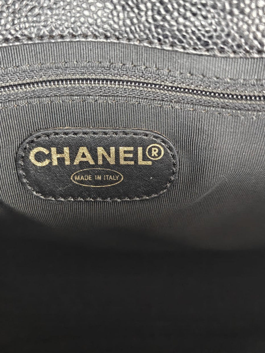 Chanel Shopper Caviar Skin Noir Sellier Vintage