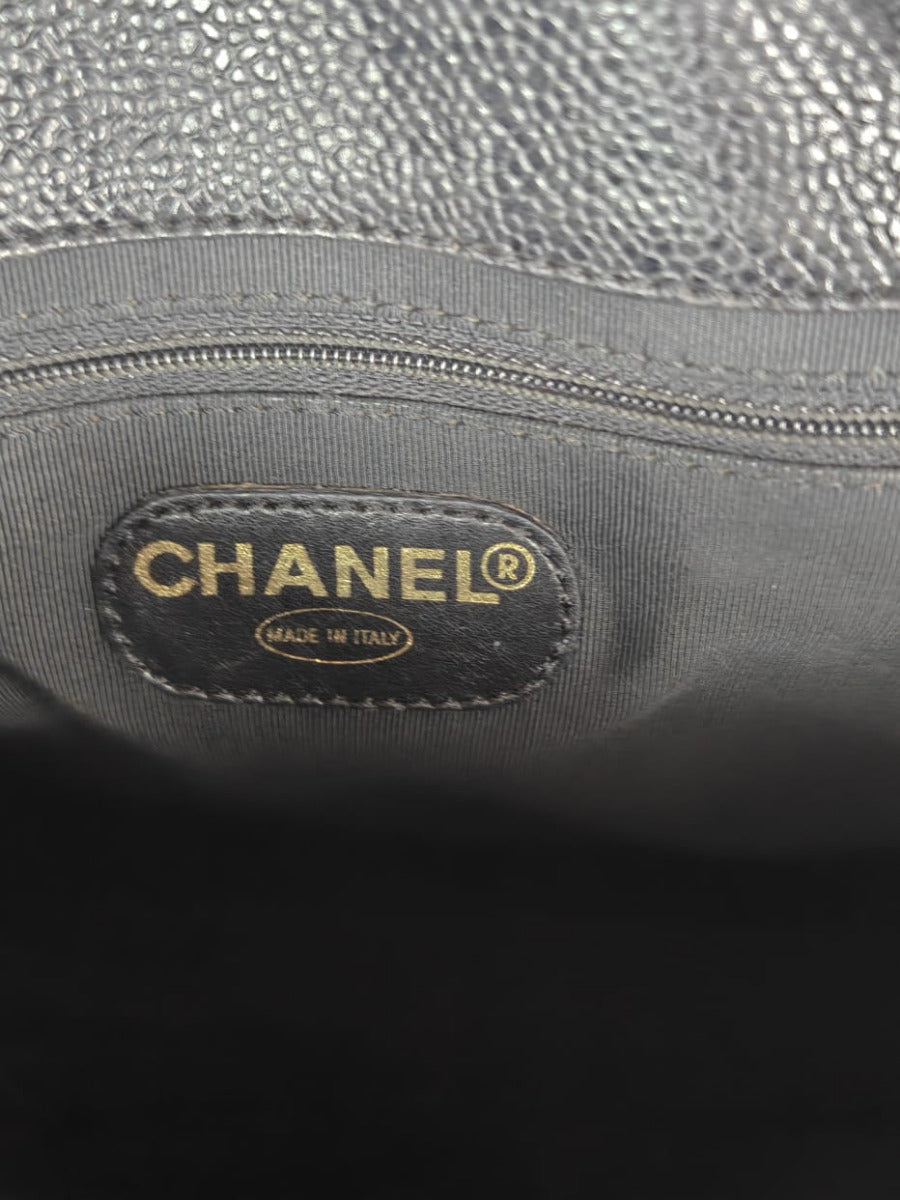 Chanel Shopper Caviar Skin Noir Sellier Vintage