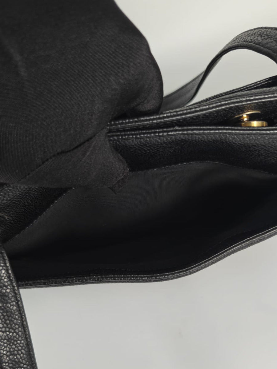 Chanel Shopper Caviar Skin Noir Sellier Vintage