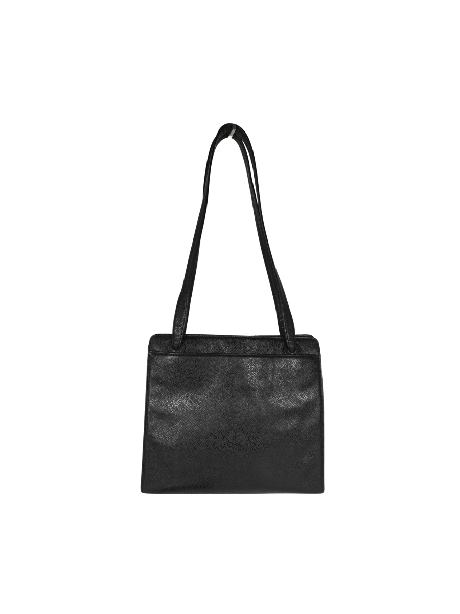 Chanel Shopper Caviar Skin Noir Sellier Vintage