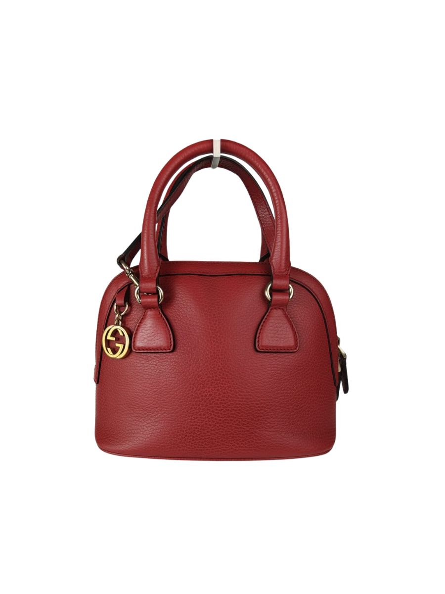 Gucci Dôme Cuir Grainé Rouge Sellier Vintage