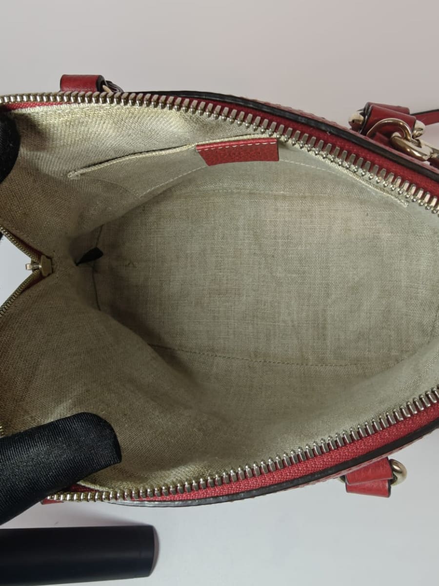 Gucci Dôme Cuir Grainé Rouge Sellier Vintage