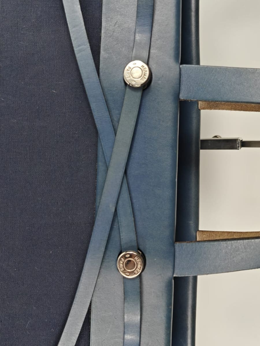 Hermès Herbag Toile & Cuir Bleu Nuit Sellier Vintage